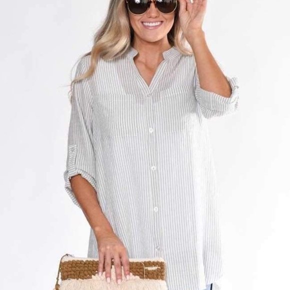 Pinstripe Utility Top - Picture 2 of 3